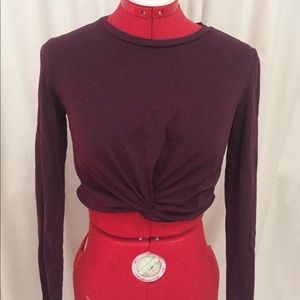 Cropped Maroon long sleeve